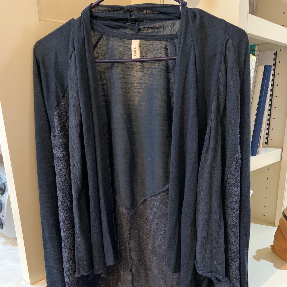 Tiny Navy Blue Flowy Cardigan